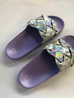 T36/37 | Chanclas plateadas y lilas. WONDER NATION. 36/37. - comprar online