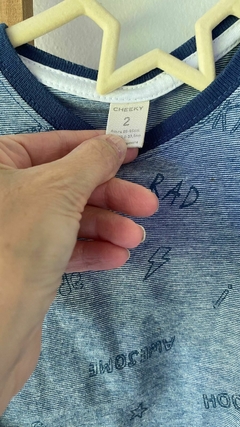 2A | Remera MC azul con rayas. CHEEKY. Talle 2 años. - comprar online