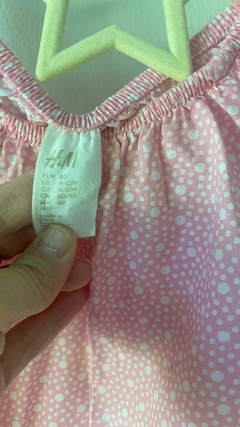 9/12M | Vestdo rosa con pintitas blancas. HYM. 9/12 meses, - comprar online