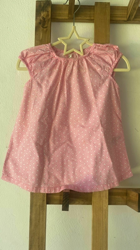 9/12M | Vestdo rosa con pintitas blancas. HYM. 9/12 meses,