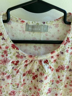 1A | Musculosa de algodón con flores tipo vestido. MIMO. 1 año. - comprar online