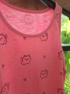 12A | OUTLET- Remera musculosa rosa c gatitos negros - JUSTICE. -Talle 12 años en internet