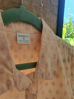8A | Camisa MC salmón c florcitas rosas - CHEEKY - Talle 8 años - comprar online