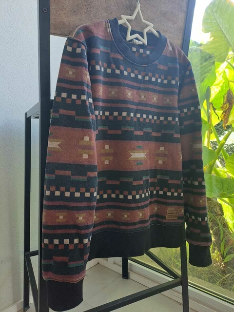 10A | OUTLET - Buzo c guardas gris y bordó - O'NEILL - Talle 10 años