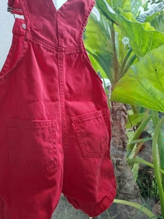 6M | Jardinero rojo de gabardina - PAULA CAHEN D' ANVERS - Talle 6 meses en internet