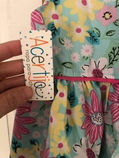 NUEVO- Vestido flores. ACERTIJO. Talle 2 años. en internet
