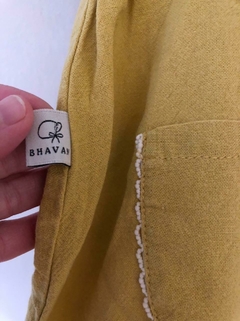 Vestido mostaza de lino. BHAVAN. 4/5 años. - comprar online
