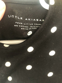 Vestido de algodón negro con lunares blancos. AKIABARA. 4 años. - comprar online