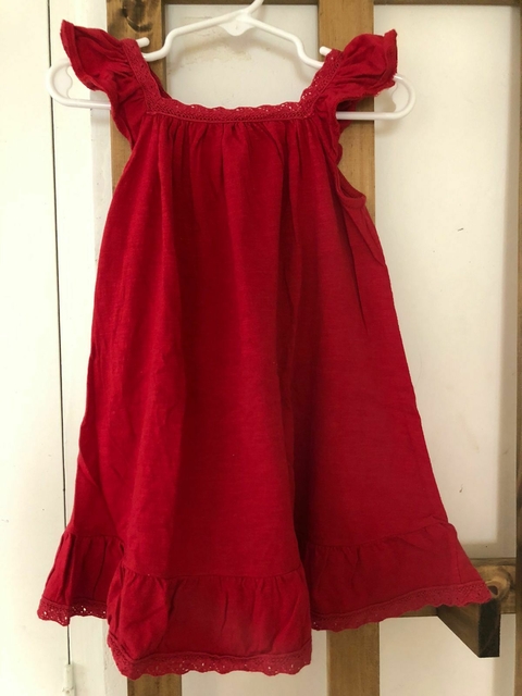 Vestido rojo sin mangas. CHEEKY. Talle 2 años.