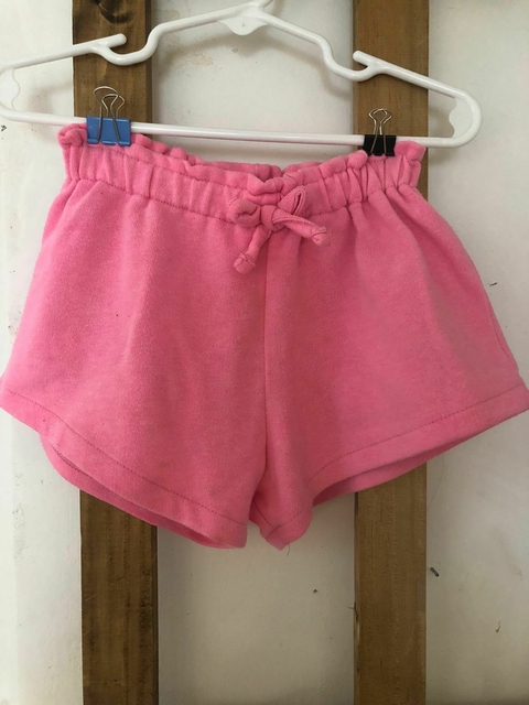 Outlet- Short rosa con elástico. ZARA. 3/4 años. Manchita.