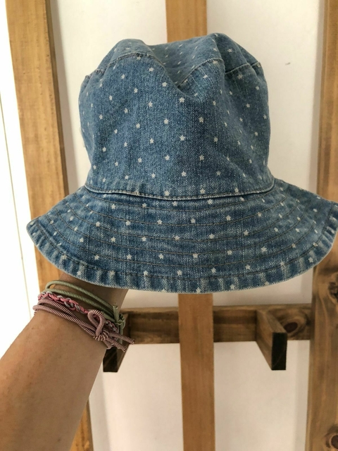 Gorro denim con lunares blancos. CHEEKY. 12/18 meses.