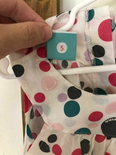 2A | Vestido con lunares sin mangas. OWOKO. Talle 5 de la marca que es 2 años. en internet