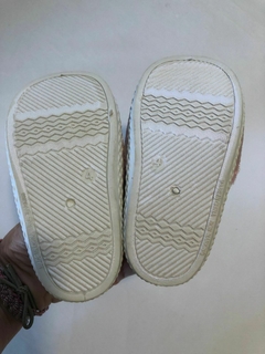 T4 usa | Zapatillas rosa con moño tipo alpargatas. Talle 4 de USA. en internet