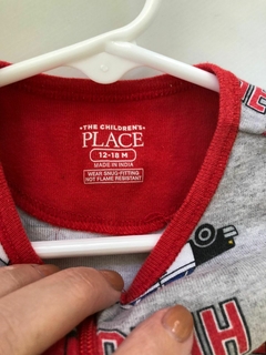 Pijama entero gris de algodón con camiones. Childrens Place. 12/18 meses. - comprar online