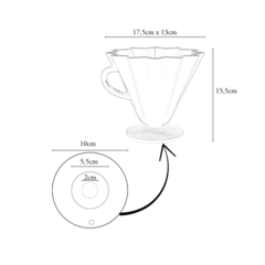 Suporte De Cerâmica P/ Filtro De Café 103 Rosa Orgânico Ceraflame Gourmet - comprar online