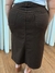 Saia Midi Jeans Marrom - loja online