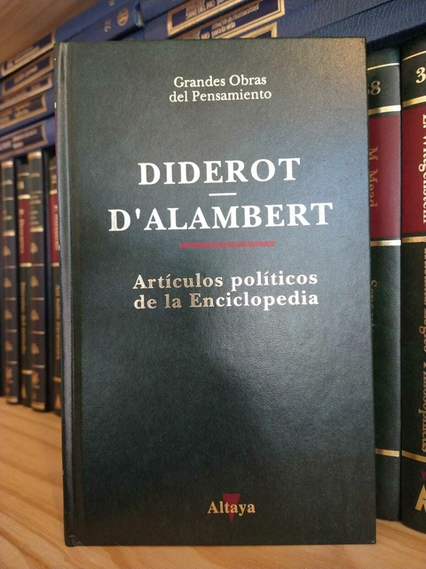 Artículos políticos en la Enciclopedia. Diderot. Usado