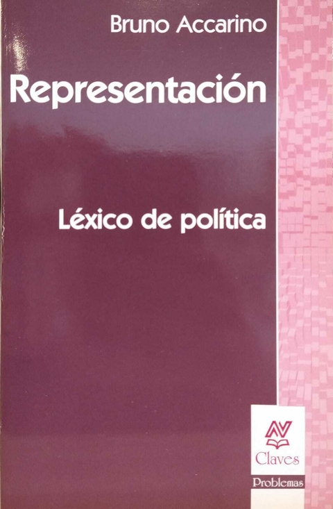 Representación. Léxico de política. Bruno Accarino.