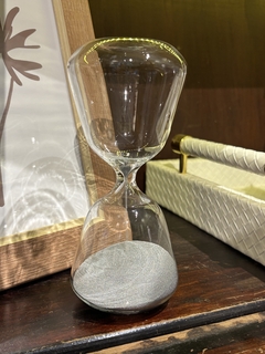 Ampulheta vidro prata P na internet