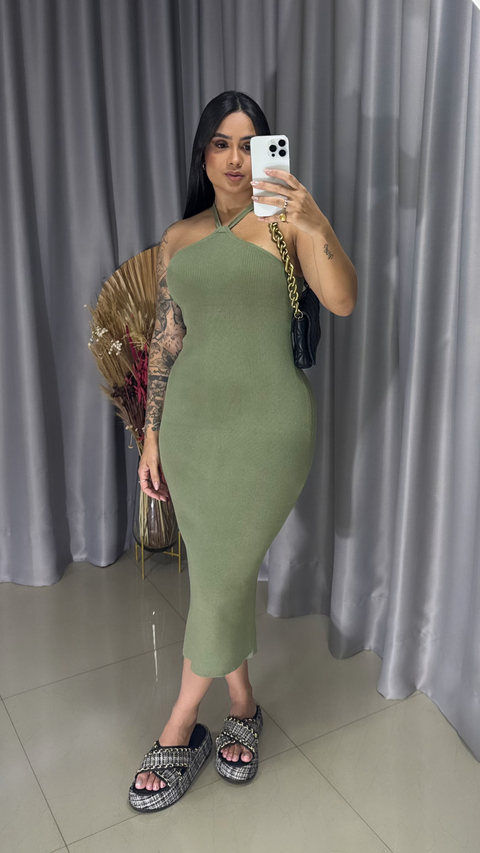 Vestido Babi Tricot Premium - Verde