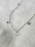 Colar Choker Pedrinha Rosa e Lilás Aço Inox - comprar online