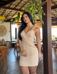 Vestido Feminino Alfaiataria Trançado Na Frente