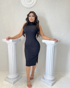Vestido Midi Gola alta