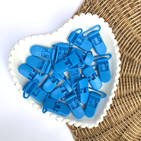 PRENDEDOR DE CHUPETA AZUL MÉDIO - 1 UNIDADE