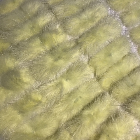 POMPOM BIGODE AMARELO BEBÊ (7CM) - 1 UNIDADE