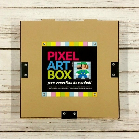 PIXEL ART BOX Luigi de Mario Bros - Kit de Mosaico para niños