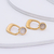 Brinco Dourado Pretty em Aço Inoxidável