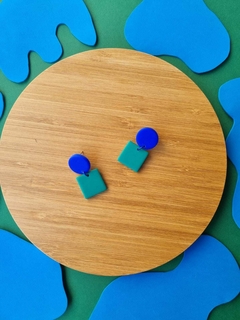 Brinco Duplo Verde Esmeralda - Orgânika