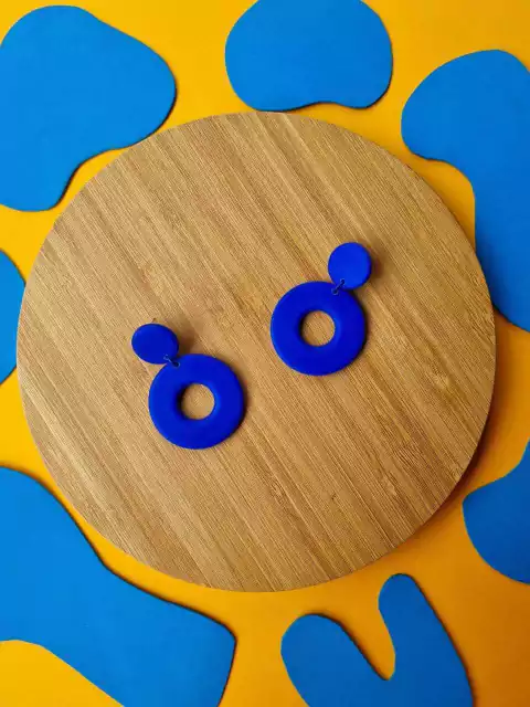 Brinco Eclipse Azul Royal - Orgânika