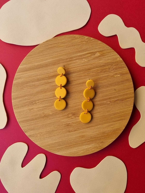 Brinco Folia Amarelo Ocre - Orgânika