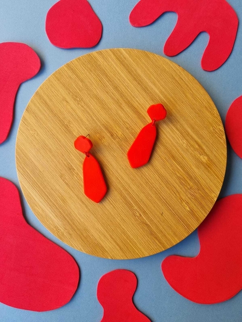 Brinco Jóia Vermelho Escarlate - Orgânika