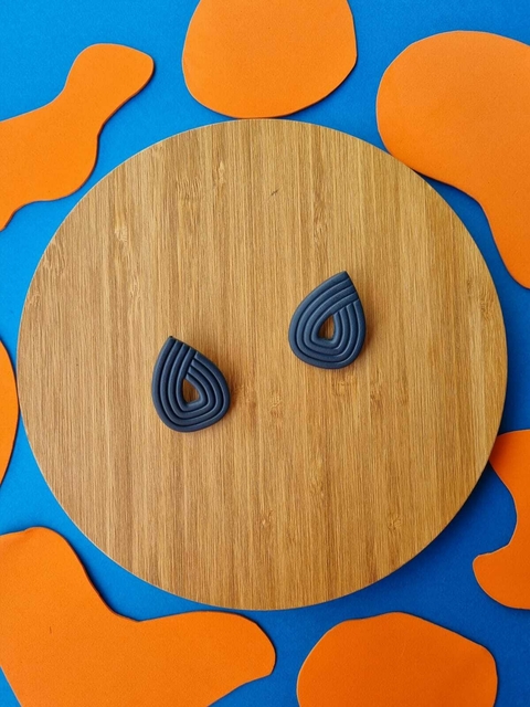 Brinco Linhas Azul Marinho - Orgânika