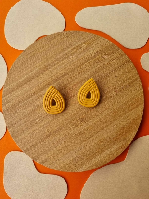 Brinco Linhas Amarelo Ocre - Orgânika