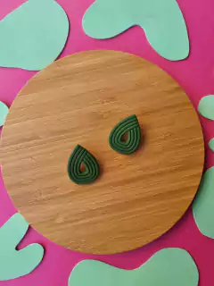 Brinco Linhas Verde Oliva - Orgânika