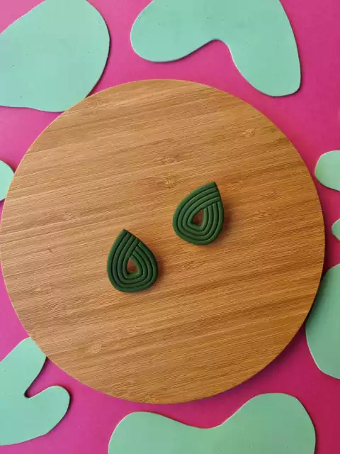 Brinco Linhas Verde Oliva - Orgânika