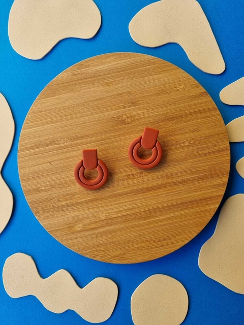 Brinco Pandora Marrom Terracota - Orgânika