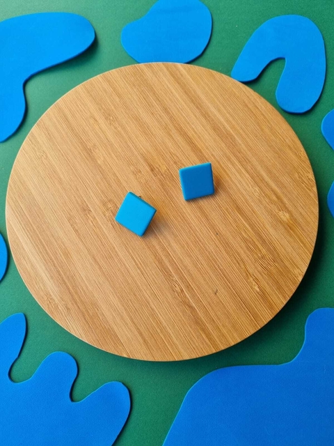 Quadrado Azul Turquesa - Orgânika