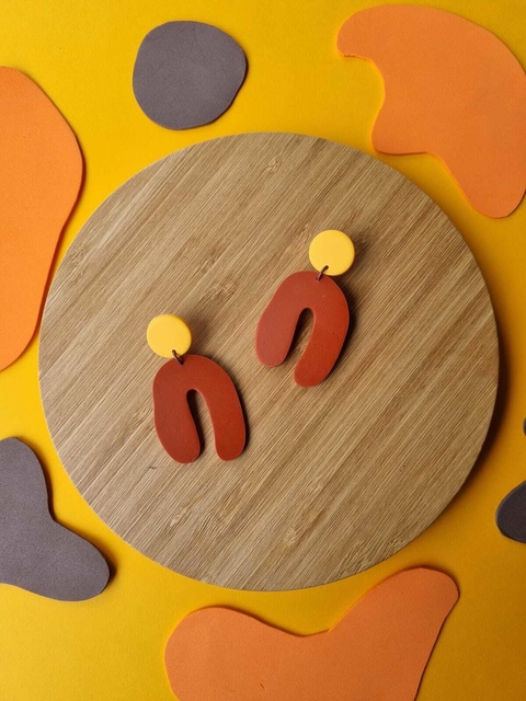 Brinco Viva Marrom Terracota - Orgânika