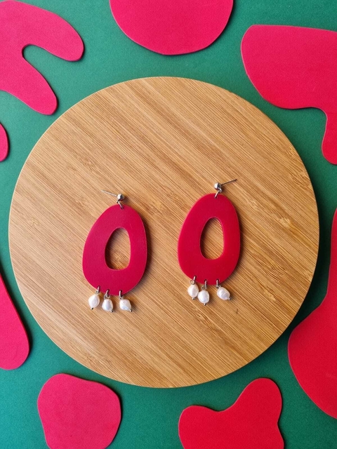 Brinco Zane Vermelho Carmim - Orgânika