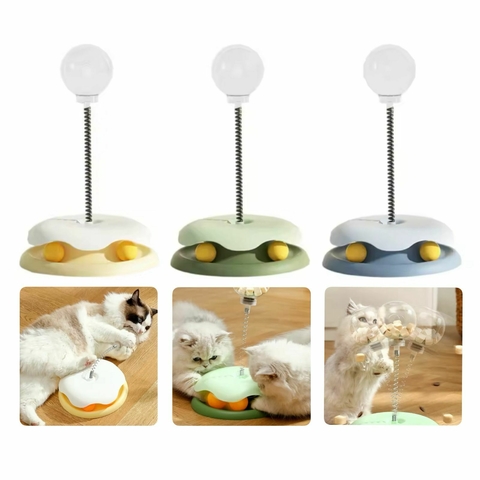 Juguete Bandeja Giratoria De Comida Pelotas Para Gatos