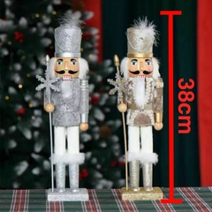 Cascanueces X1 Unidad Decoración De Navidad Grande Madera - tienda online