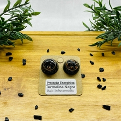 Brinco Orgonite - Turmalina Negra - Proteção - Consciência Oitentaeum Orgonites