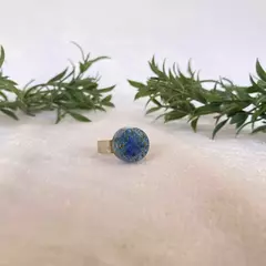 Anel Orgonite Ajustável - Chakra Laríngeo - Ajustável - Quartzo Azul - comprar online