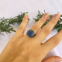 Anel Orgonite Ajustável - Chakra Laríngeo - Ajustável - Quartzo Azul na internet