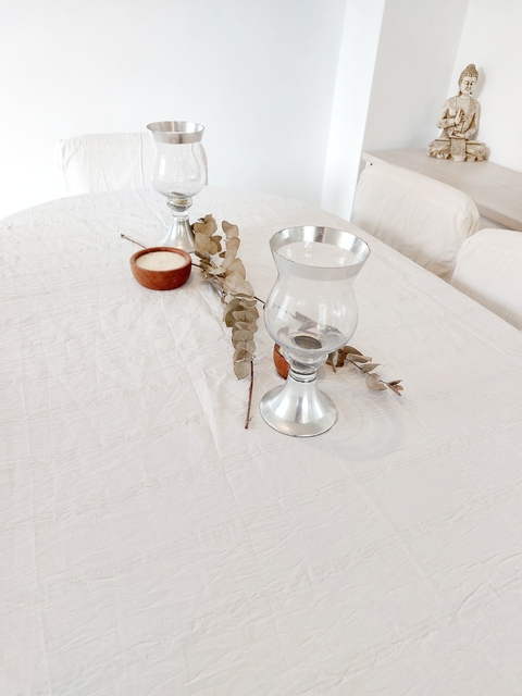 2,5m Mantel blanco multirayas blancas - comprar online