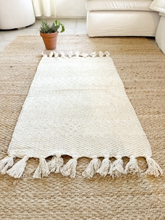 Alfombra Borlas 90x60cm | Blanco - comprar online
